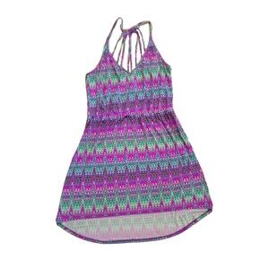 Women's Dress High Low‎ Multi Color Purple Size M